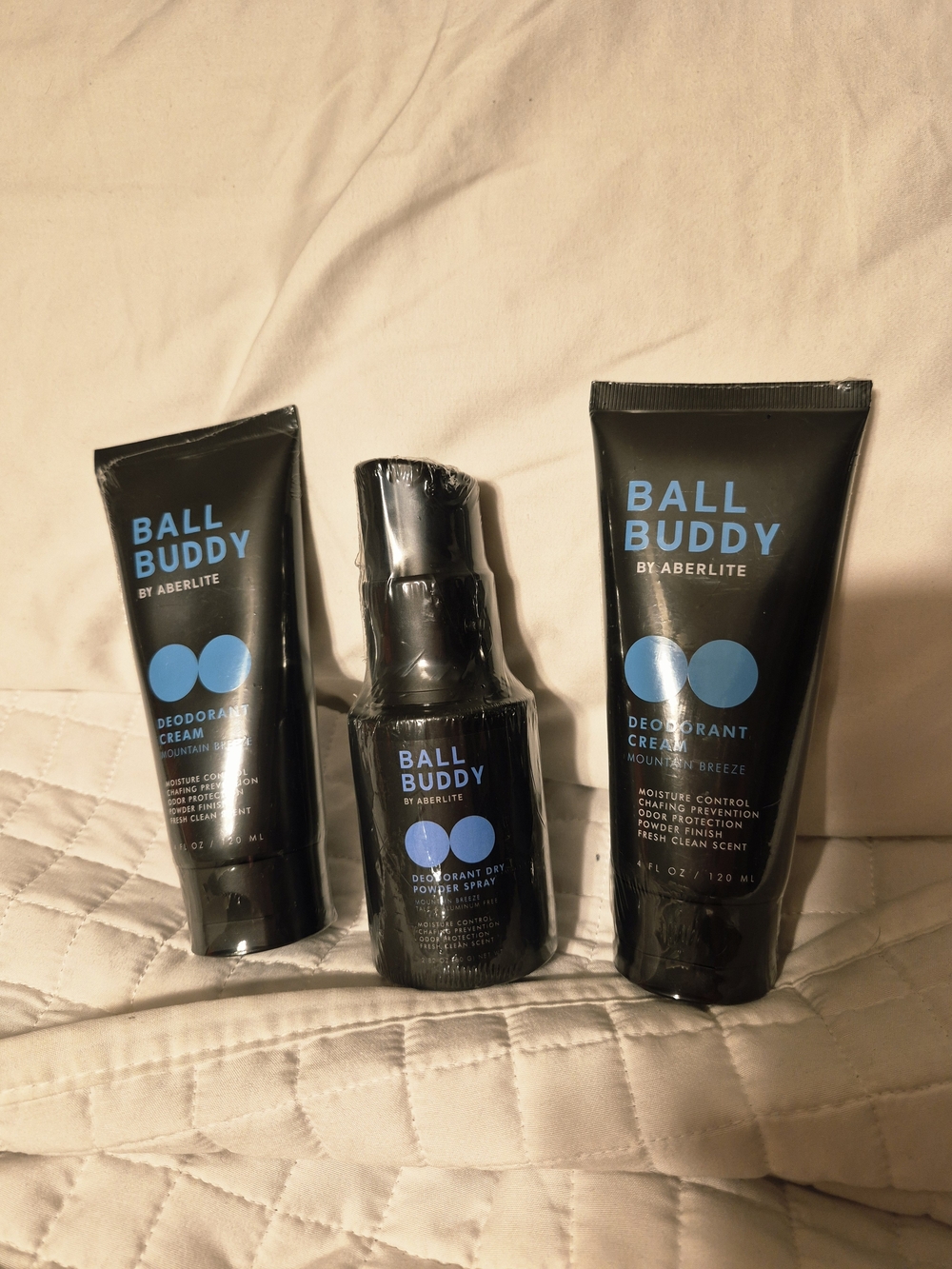 Aberlite Ball Buddy Deodorant Cream 3-Piece Set NWT